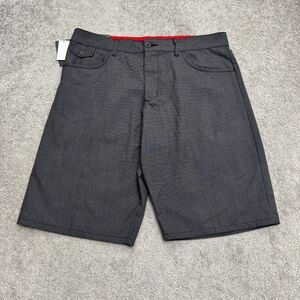 Subculture Micro Textured Casual Walk Shorts Mens 36 Black Cotton Viscose NWT
